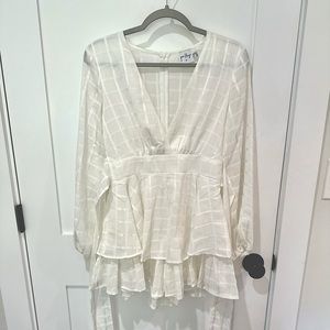 Princess Polly Long Sleeve White Dress